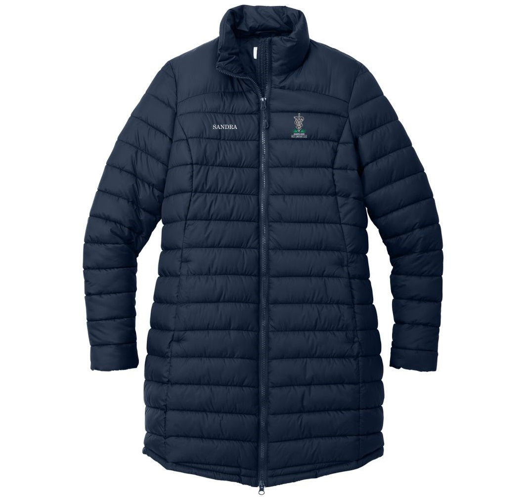 MDV Ladies Horizon Puffy Long Jacket - Dress Blue Navy